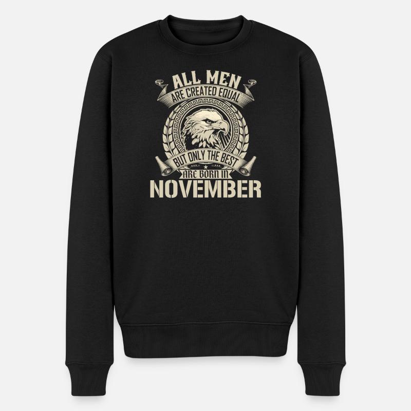 November Eagle Unity Design - Männer Premium Bio Pullover - Schwarz