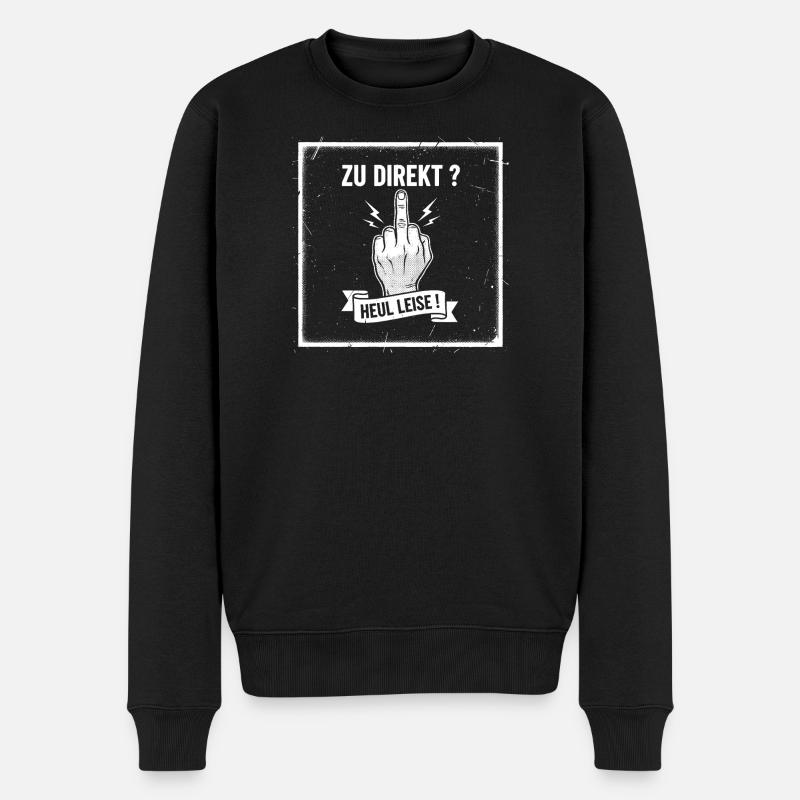 Trop direct ? Hurlez doucement ! - Pull Premium bio Homme - noir