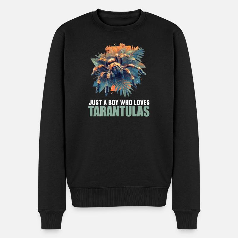 Taranteln Tarantel - Männer Premium Bio Pullover - Schwarz