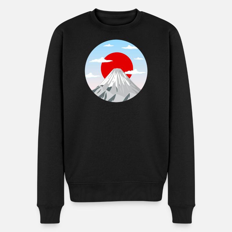 Mont Fuji Art Graphic - Pull Premium bio Homme - noir