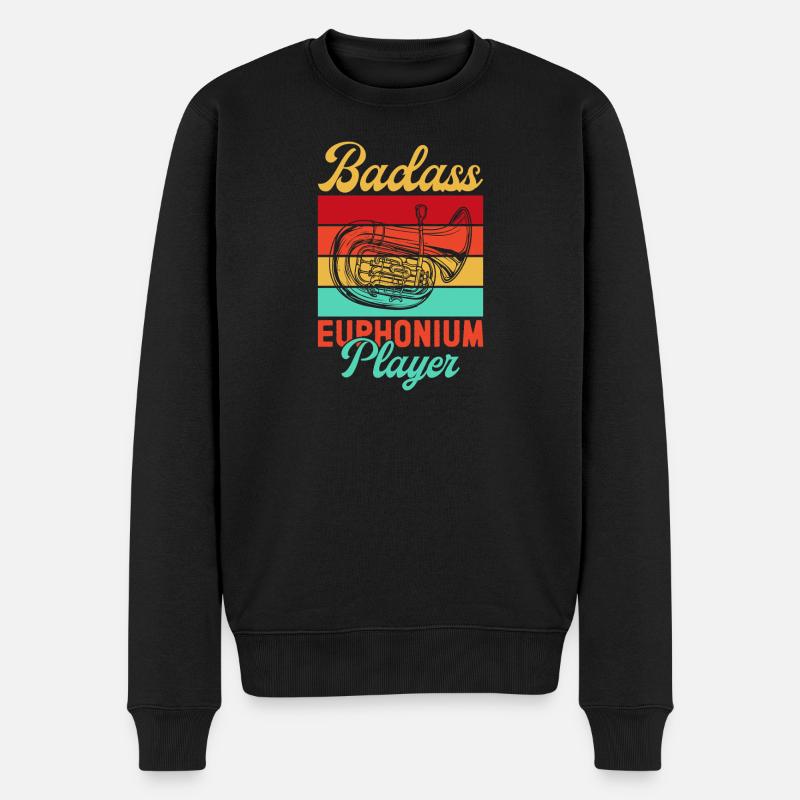 Euphonium Badass Player Baritone Marching Band - Männer Premium Bio Pullover - Schwarz