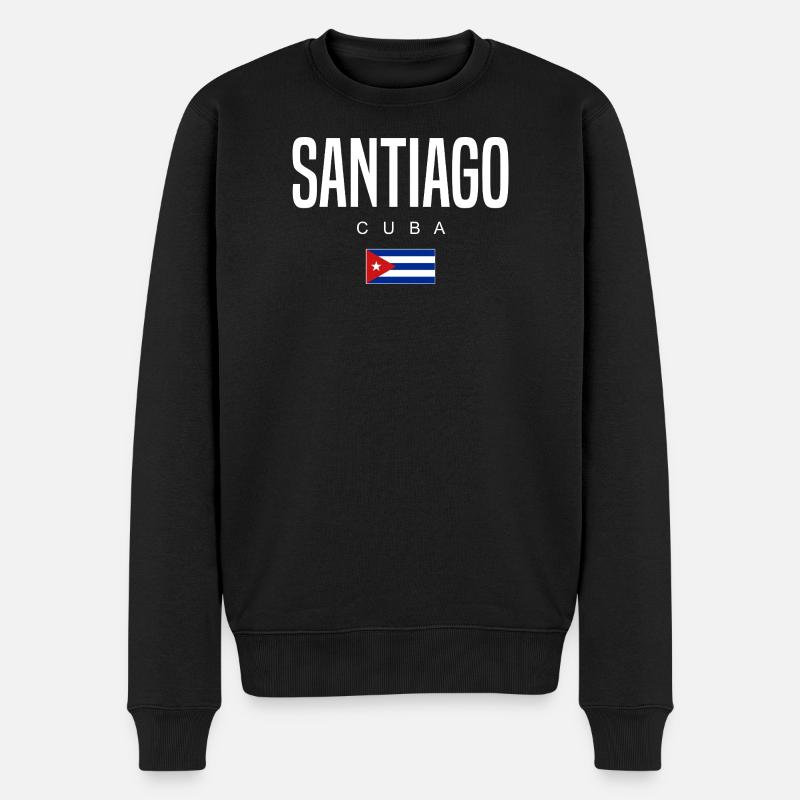 Santiago Kuba Kubaner - Männer Premium Bio Pullover - Schwarz