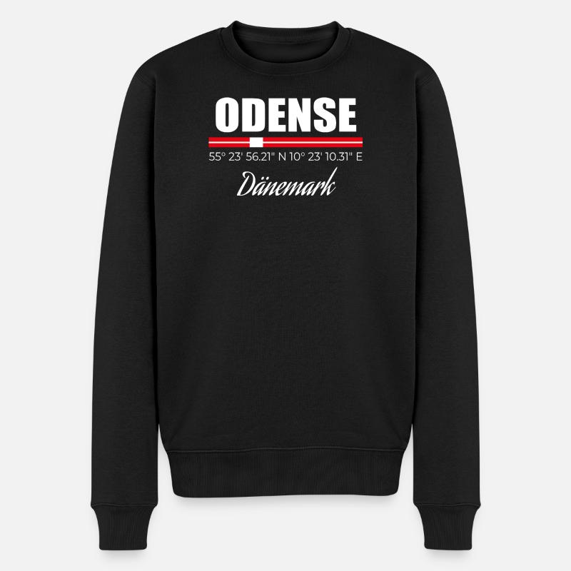 Odense - Männer Premium Bio Pullover - Schwarz
