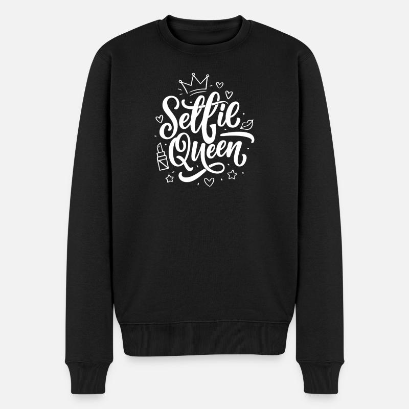 Selfie Queen Photo Influenceuse - Pull Premium bio Homme - noir
