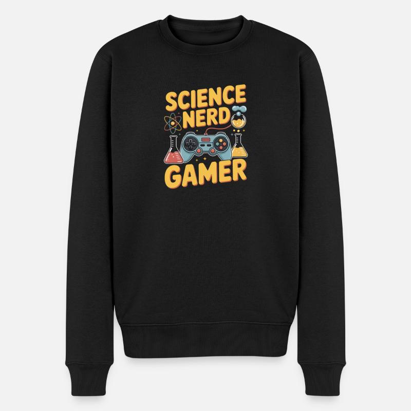 Science Nerd Gamer Manette Chimie Physique - Pull Premium bio Homme - noir