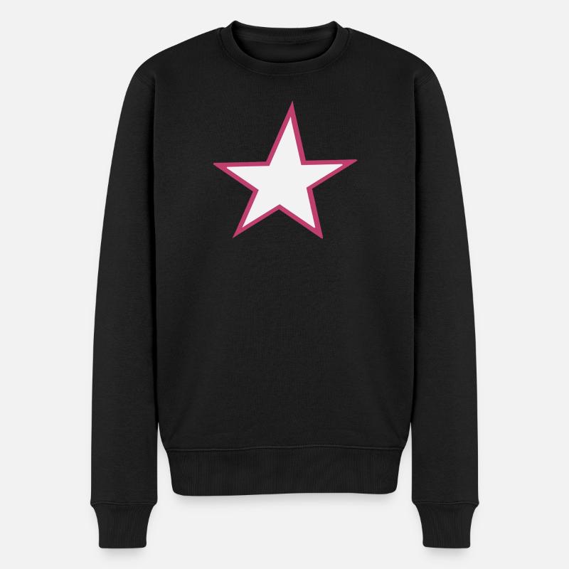 Motif étoile lumineuse - Pull Premium bio Homme - noir