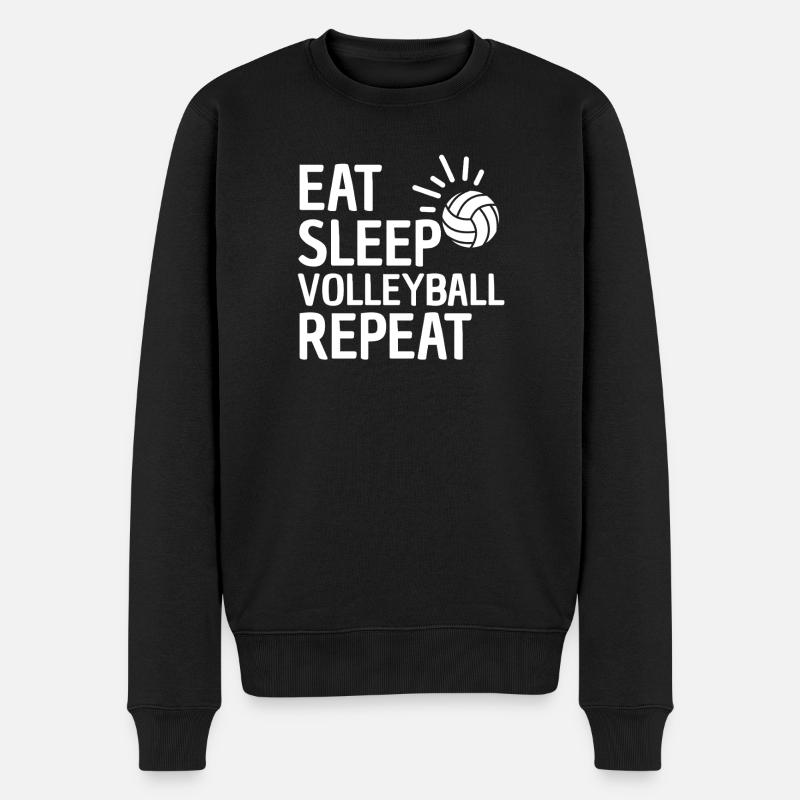 Manger dormir Volley-ball Répéter - Pull Premium bio Homme - noir