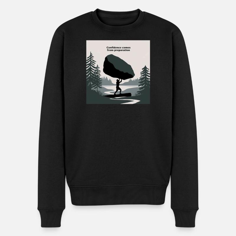 Empowered Équilibre Nature Succès Motivant - Pull Premium bio Homme - noir