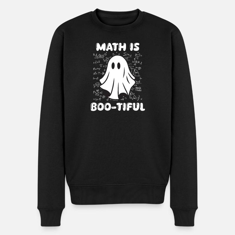 Halloween Math Is Boo-tiful Mathe Gespenst Lehrer - Männer Premium Bio Pullover - Schwarz