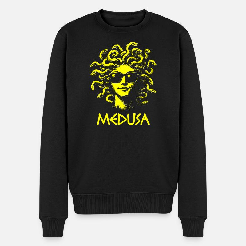 Méduse avec lunettes de soleil - Pull Premium bio Homme - noir