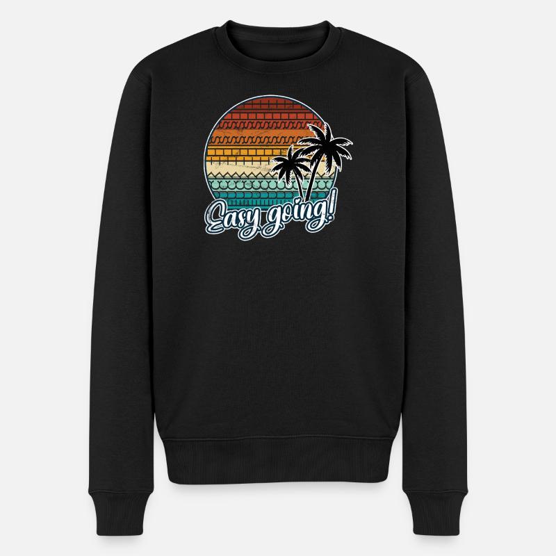FUCK THIS SHIT versteckte Sarkasmus Botschaft - Männer Premium Bio Pullover - Schwarz