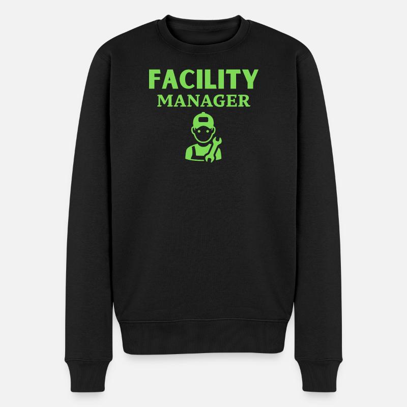 Facility Manager  - Männer Premium Bio Pullover - Schwarz