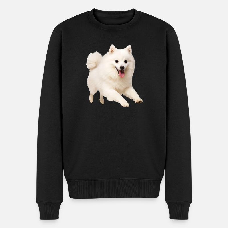 Japan Spitz - Männer Premium Bio Pullover - Schwarz