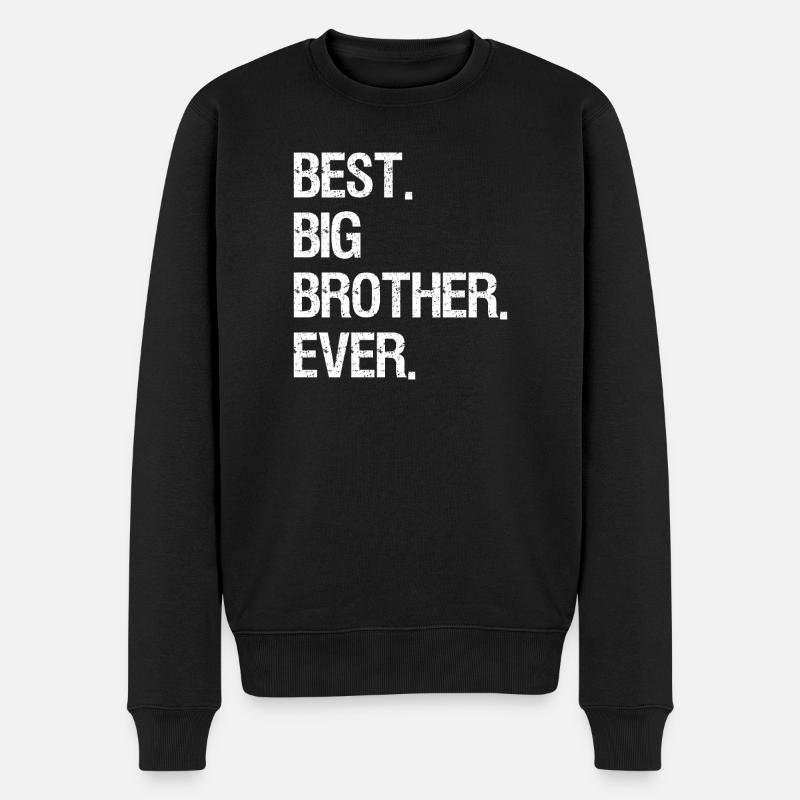 best big brother ever - Männer Premium Bio Pullover - Schwarz