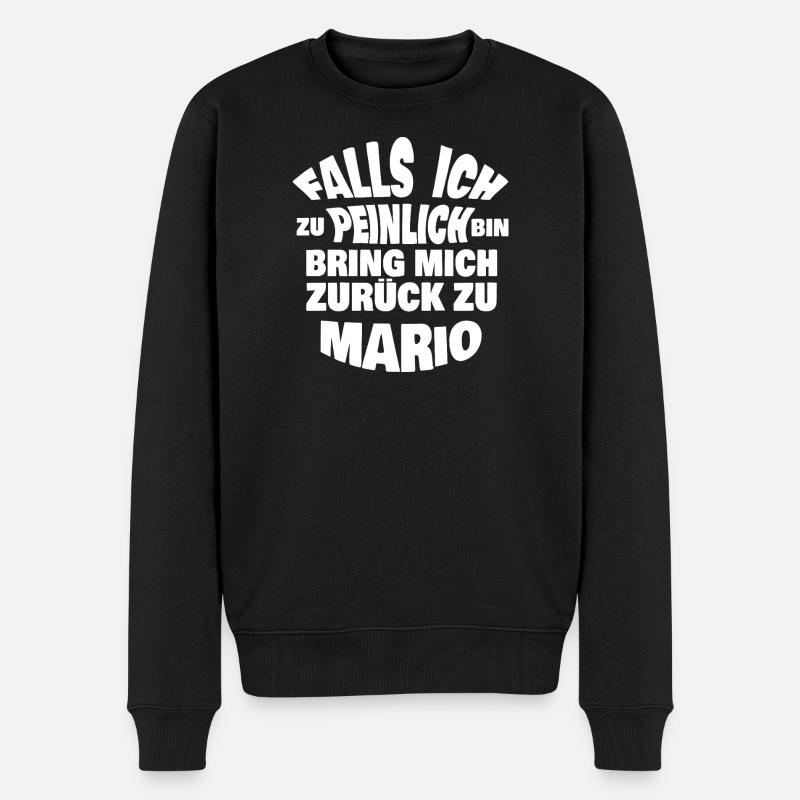 Drôle Mario citation design - Pull Premium bio Homme - noir