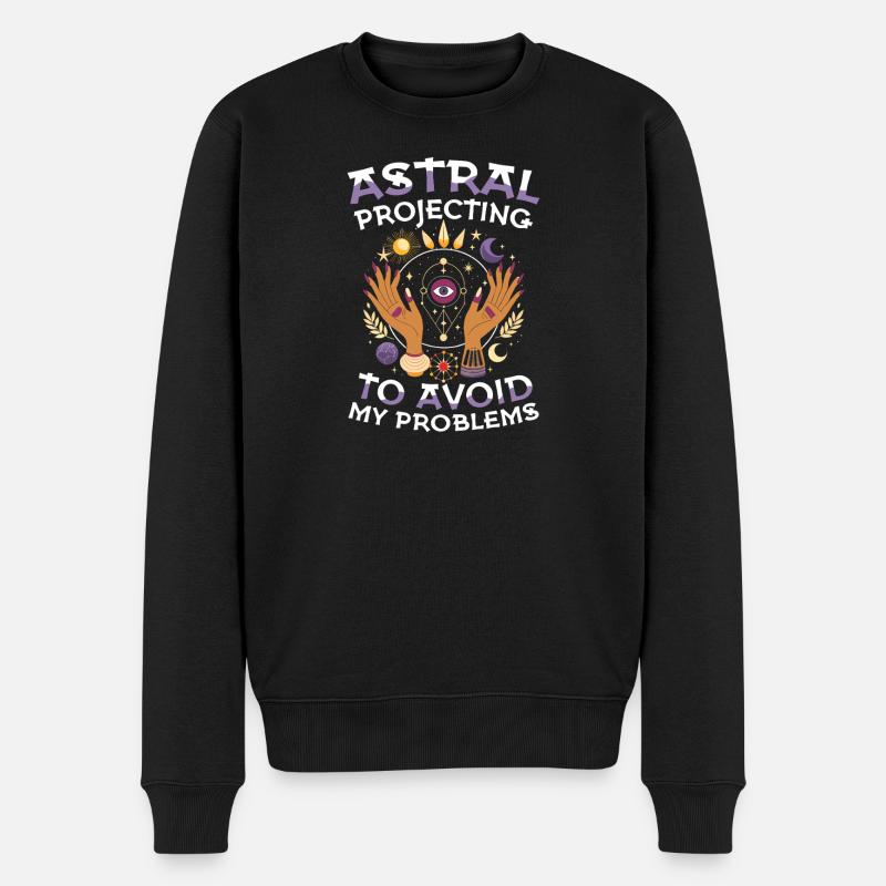 Astral projection against my problems - Men's Premium Organic Jumper - black