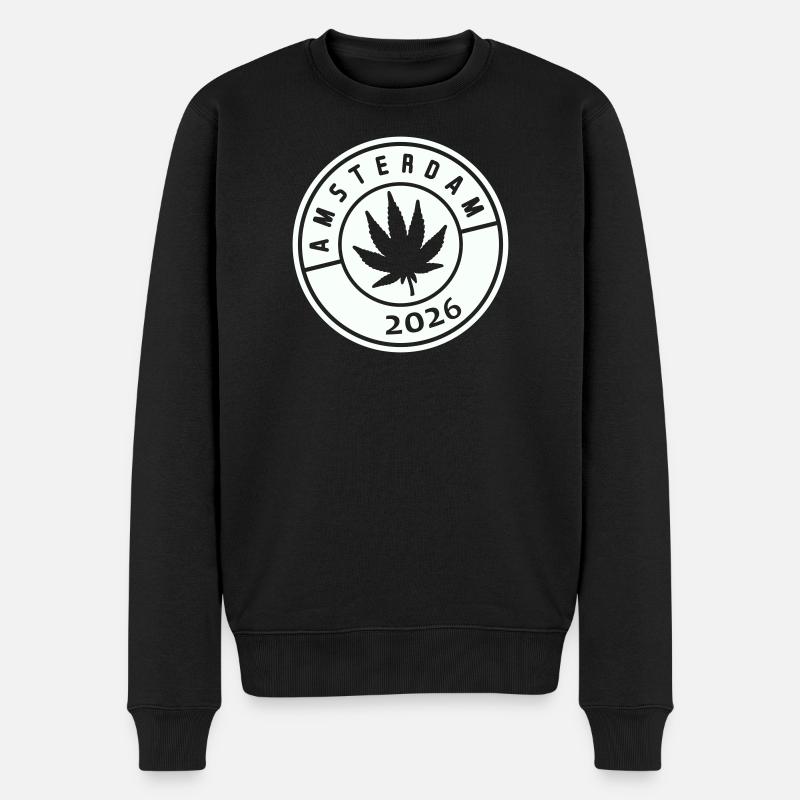 Herbe d’Amsterdam 2026 - Pull Premium bio Homme - noir