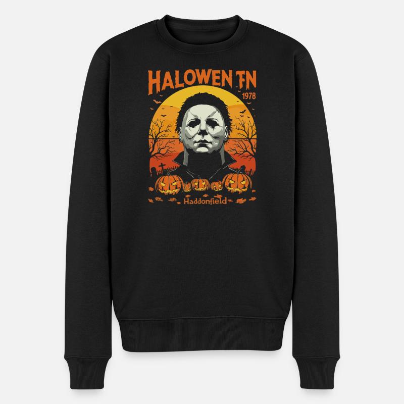 Silhouette d’Halloween Myers - Pull Premium bio Homme - noir