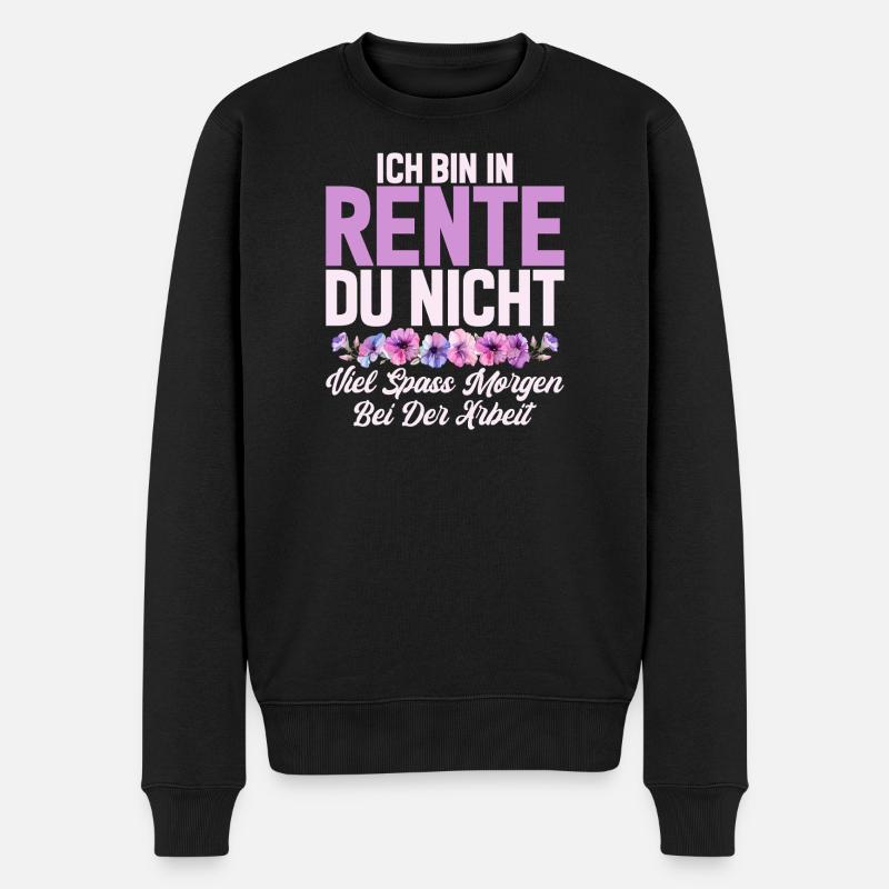 Renterin Oma Großmama Großmutter Großeltern Rente - Männer Premium Bio Pullover - Schwarz