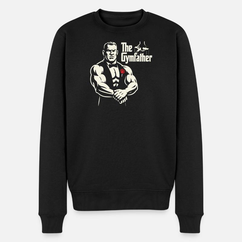 Das GymFather Bold Poster-Design - Männer Premium Bio Pullover - Schwarz
