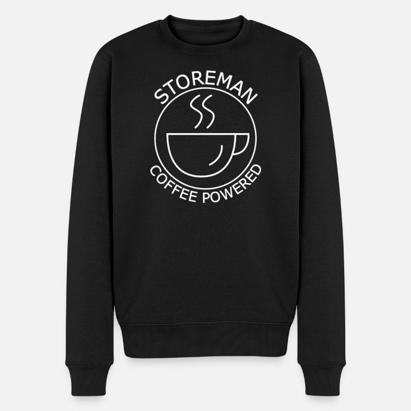 Storeman Café Alimenté - Pull Premium bio Homme - noir