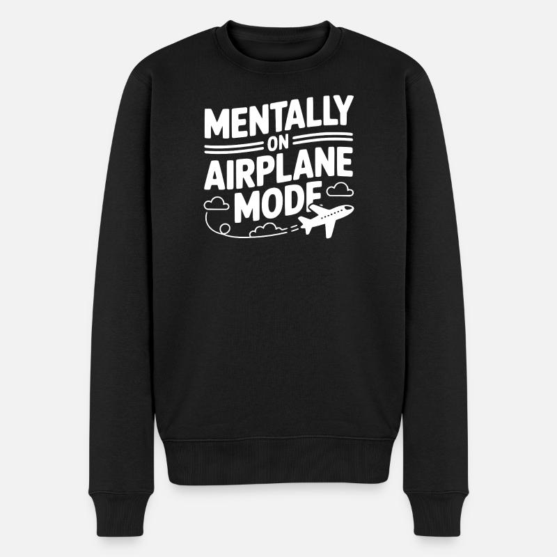 Mentalement en mode avion - Pull Premium bio Homme - noir