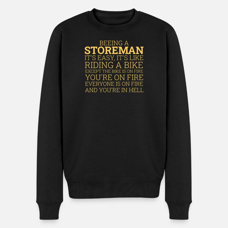 Storeman à vélo - Pull Premium bio Homme - noir