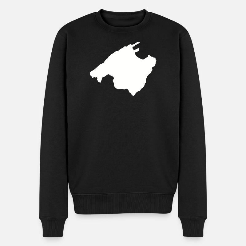 Malle Umriss - Männer Premium Bio Pullover - Schwarz