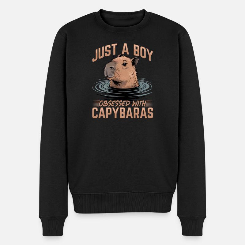 Drôle de Capybara - Pull Premium bio Homme - noir