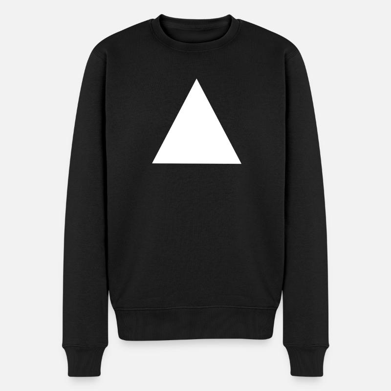 Abstrakte geometrische Dreieckscomposition - Männer Premium Bio Pullover - Schwarz