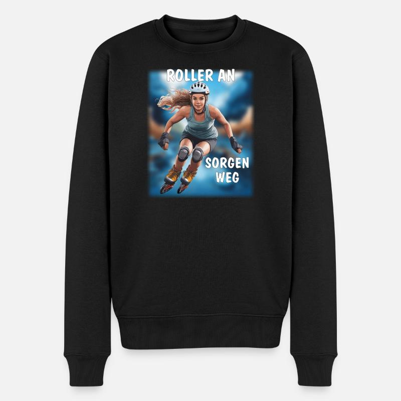 MME ROLLER LOIN DES SOUCIS - Pull Premium bio Homme - noir