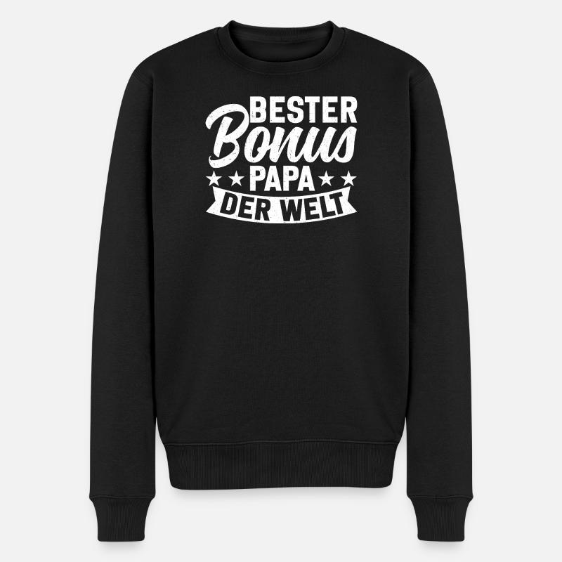 Meilleur papa bonus du monde - Pull Premium bio Homme - noir
