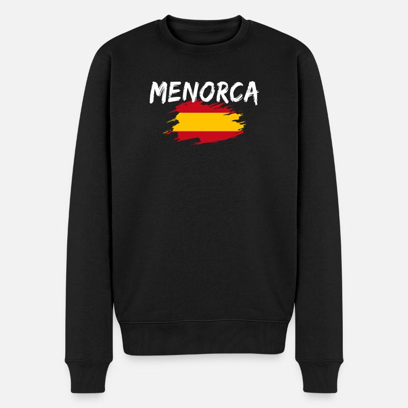 Menorca Spanien - Männer Premium Bio Pullover - Schwarz