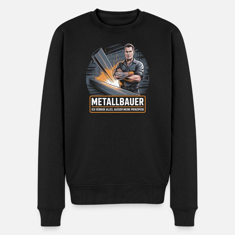 Metallbauer Beruf Metallbau Geschenk - Männer Premium Bio Pullover - Schwarz