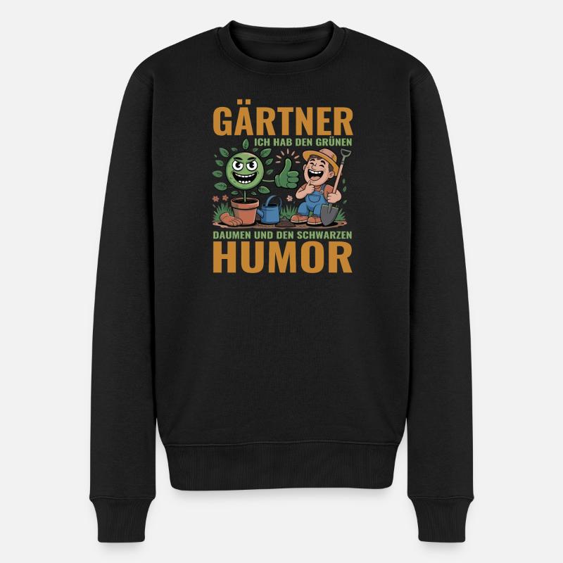 Gärtner Mörder Natur Landschaftgärtner Geschenk - Männer Premium Bio Pullover - Schwarz