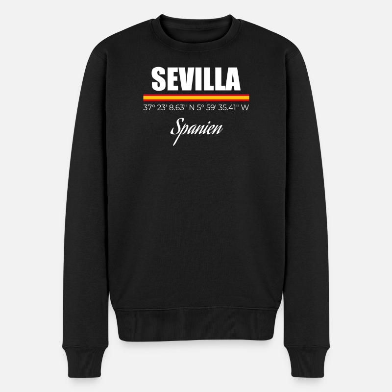 Sevilla - Männer Premium Bio Pullover - Schwarz