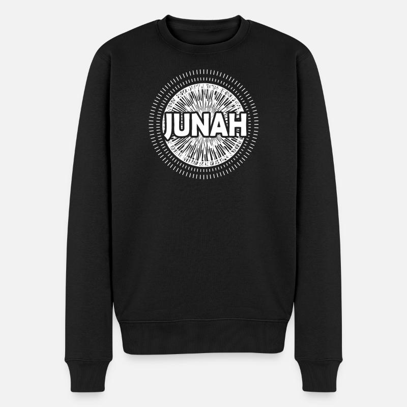 Junah als Geschenkidee - Männer Premium Bio Pullover - Schwarz