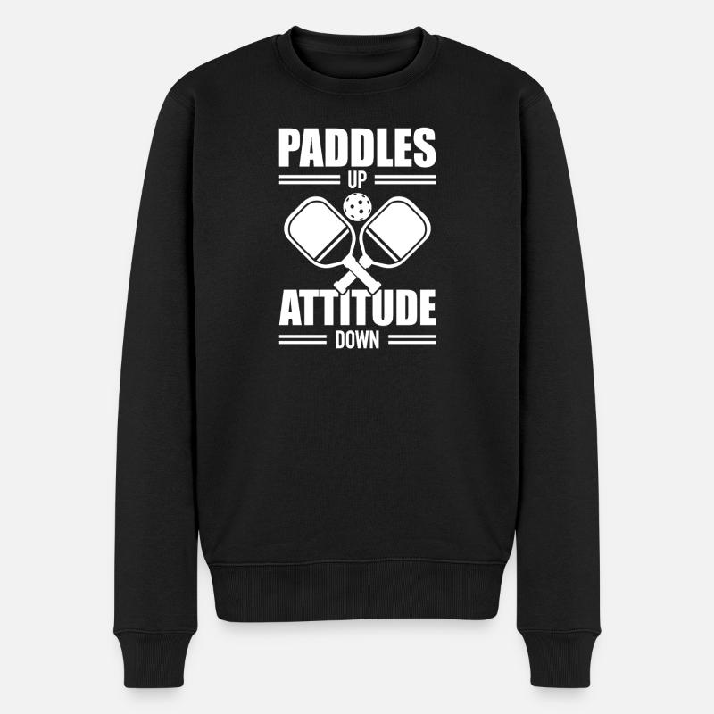 Paddleball Schläger Pickleball Geschenk - Männer Premium Bio Pullover - Schwarz