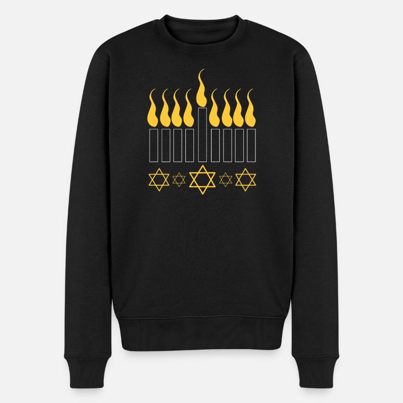 Chanukkah Hanukah Hanukkah - Männer Premium Bio Pullover - Schwarz