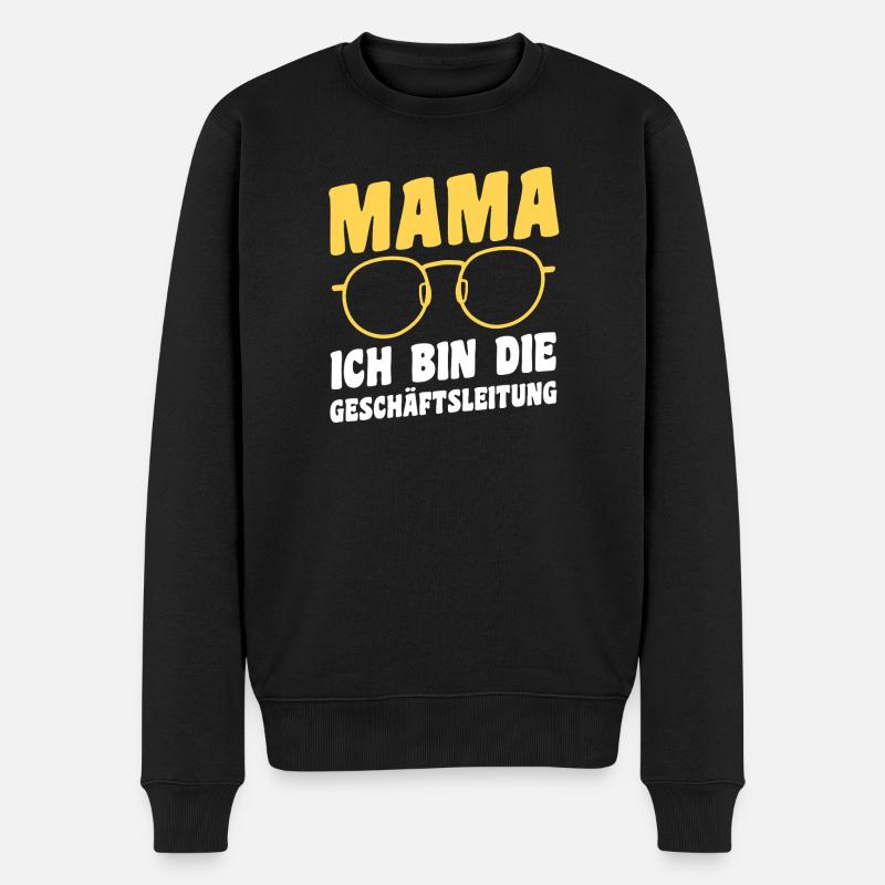 Papa Techniker Vater - Männer Premium Bio Pullover - Schwarz