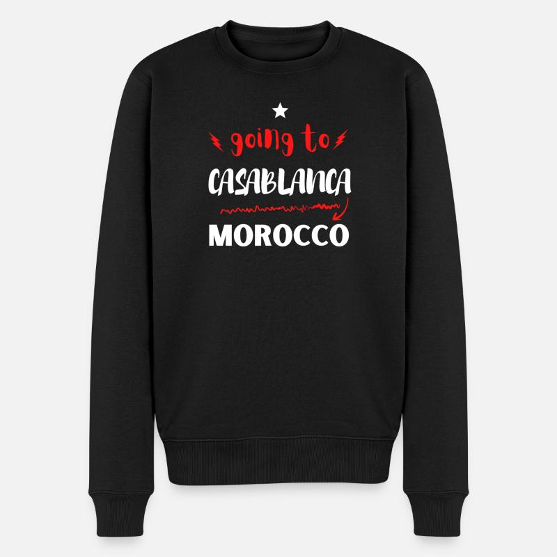 Aller à Casablanca Maroc - Pull Premium bio Homme - noir