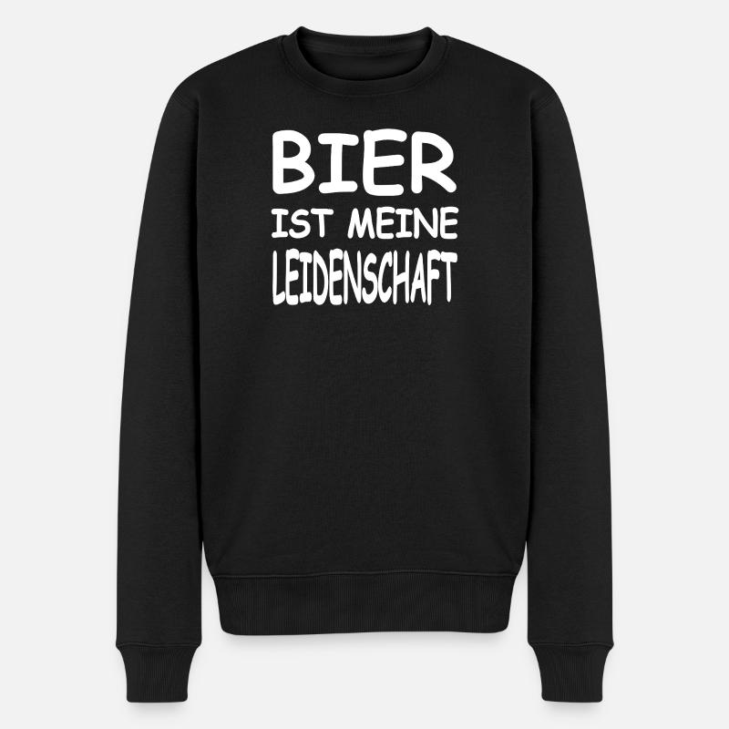 Bier - Männer Premium Bio Pullover - Schwarz