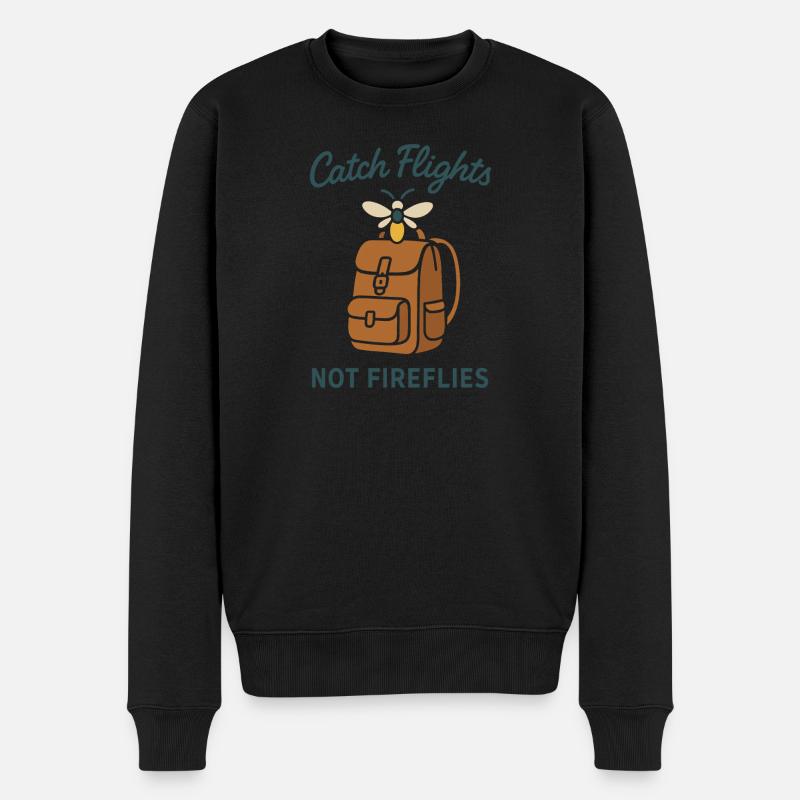 Firefly Summer Night Glow Bug Nostalgic - Men's Premium Organic Jumper - black