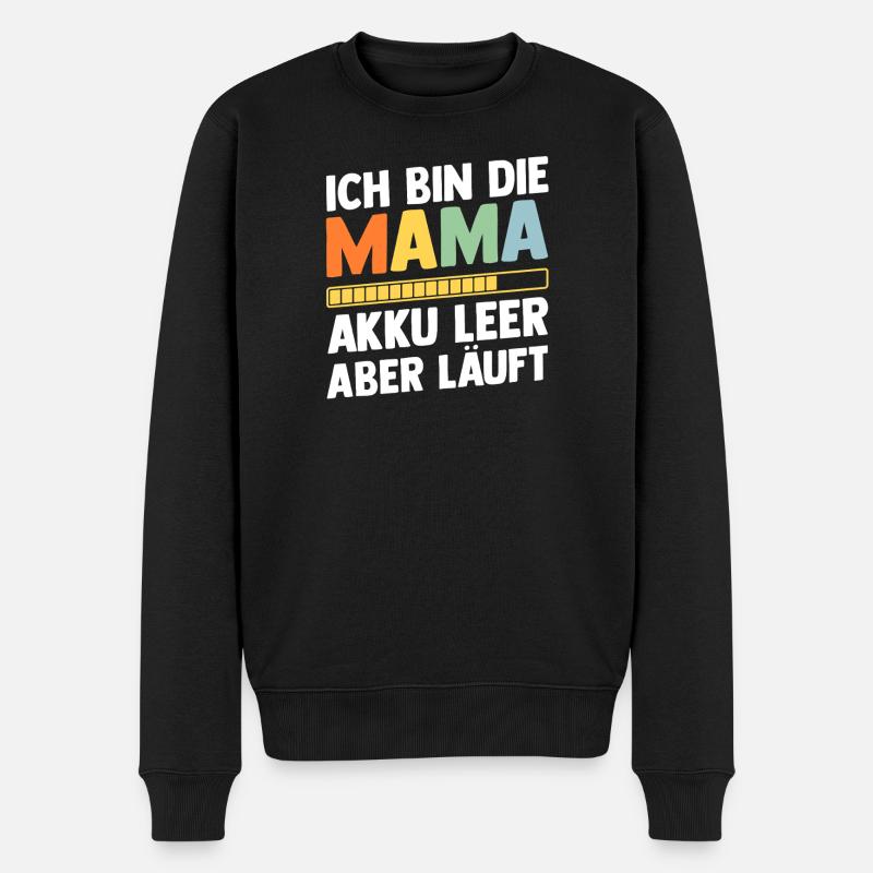Vater Team Papa - Männer Premium Bio Pullover - Schwarz