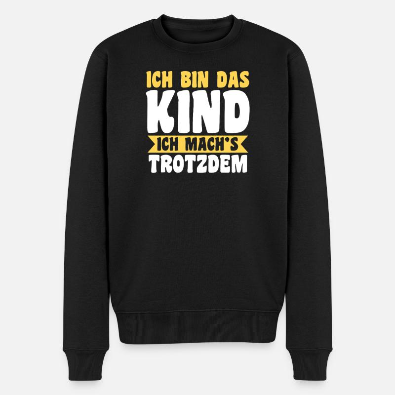 Mutter Team Mama - Männer Premium Bio Pullover - Schwarz