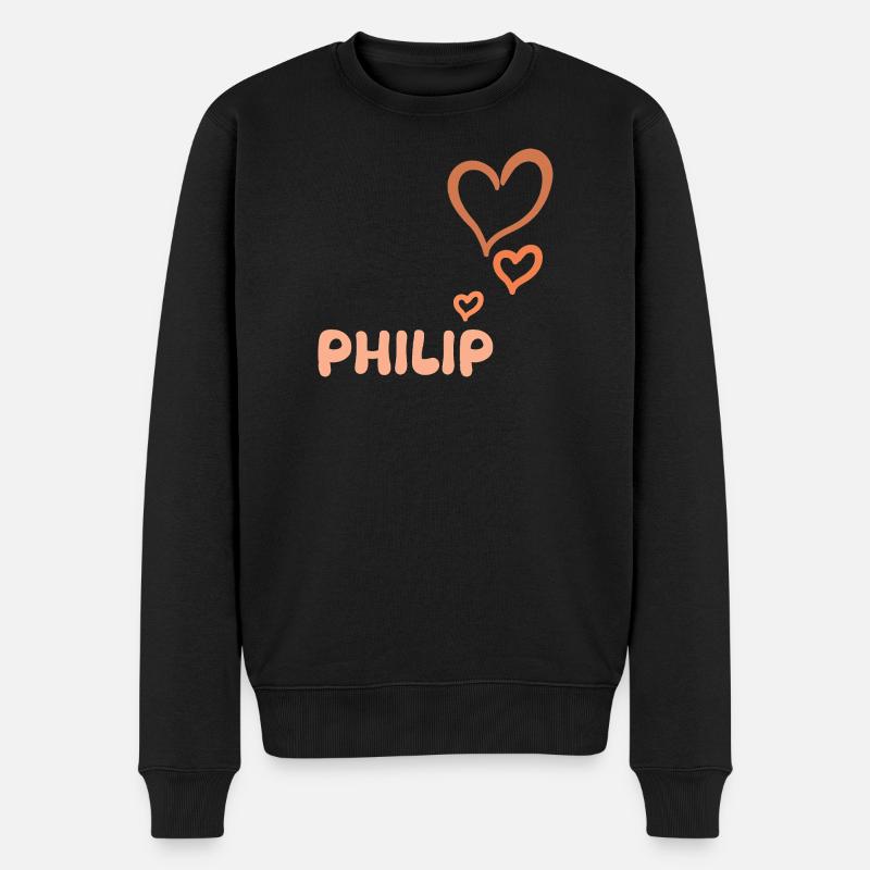 Geschenk für Philip - Männer Premium Bio Pullover - Schwarz