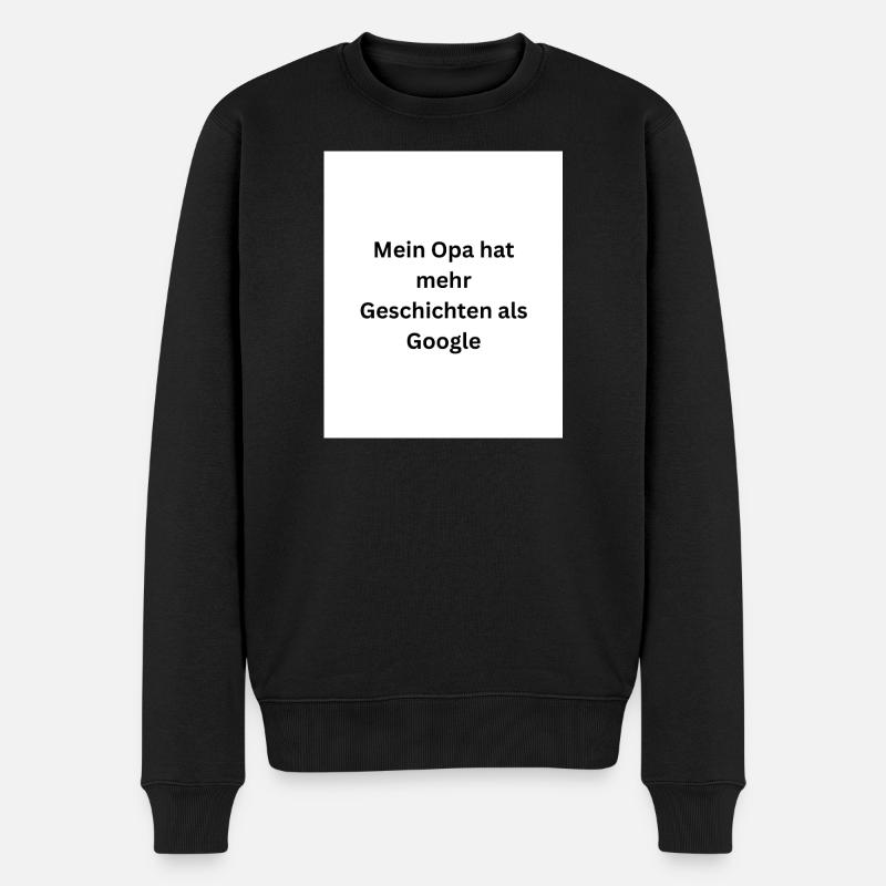 Grand-père bat Google - Pull Premium bio Homme - noir