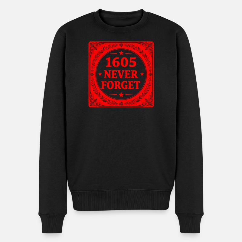 Roter Schießpulver-Stempel - Männer Premium Bio Pullover - Schwarz