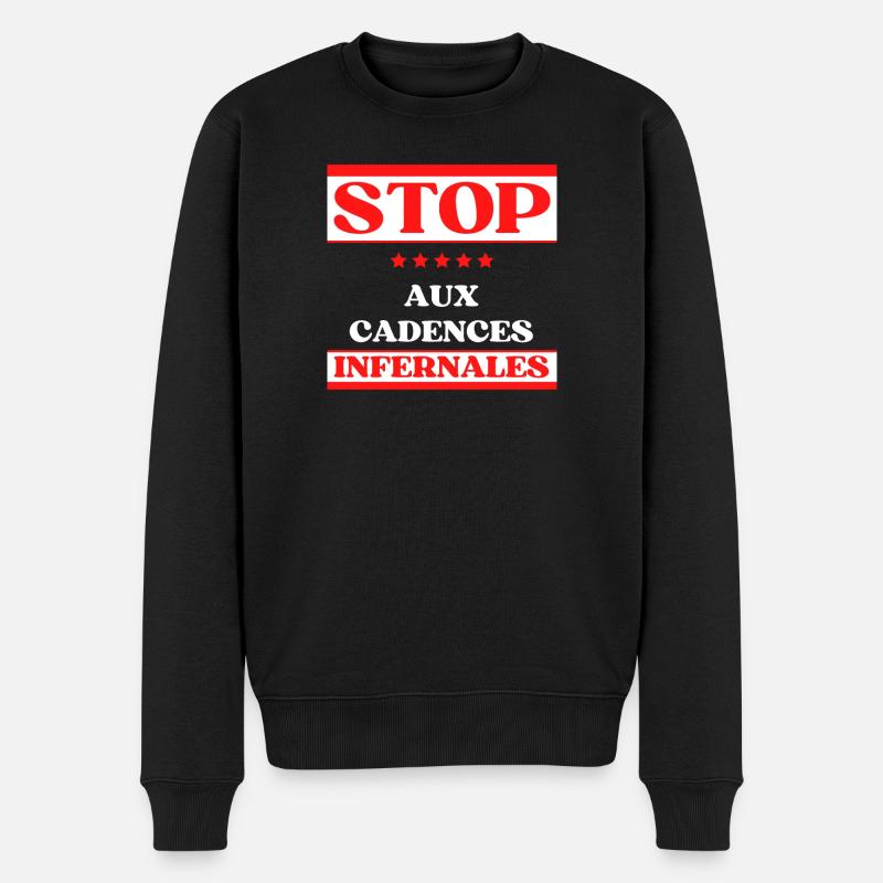 STOP Aux Cadences Infernales - Pull Premium bio Homme - noir