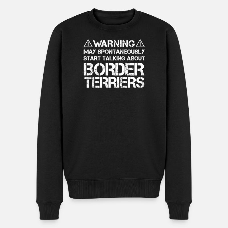 Border Terrier - Pull Premium bio Homme - noir